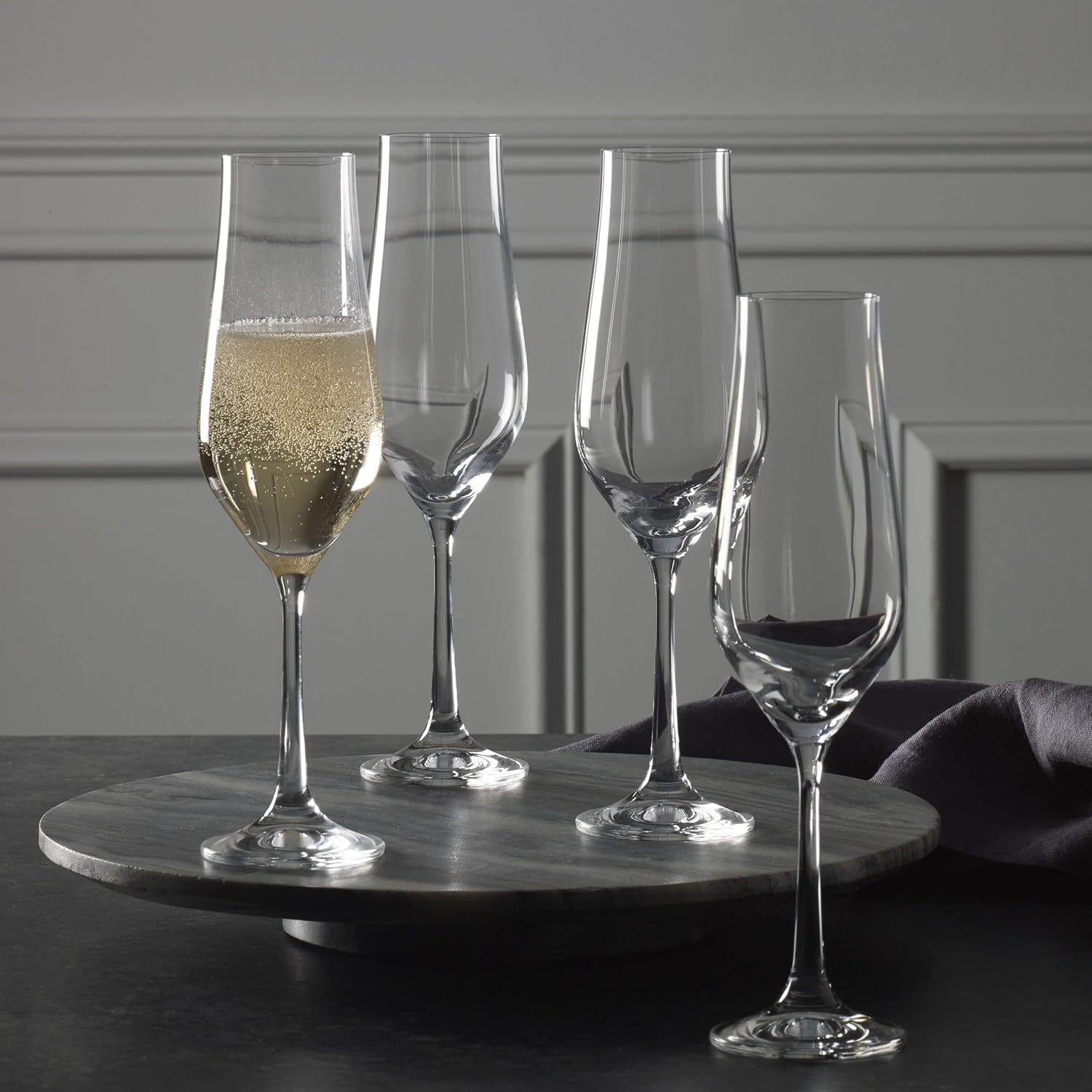 Mikasa Grace Set of 4 White Wine Glasses, 18-Ounce(Flute) - view 5