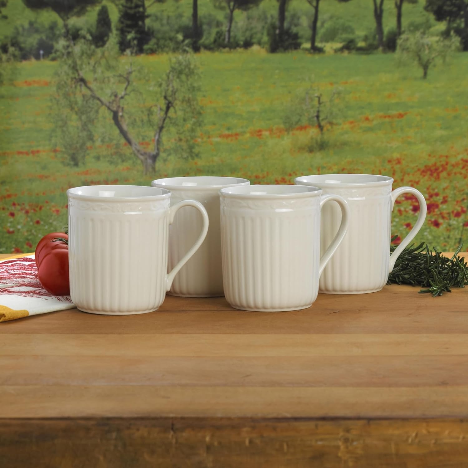 Mikasa Italian Countryside Mug 11.5-Ounce, Set of 4(11 Ounces (Pack of 6))