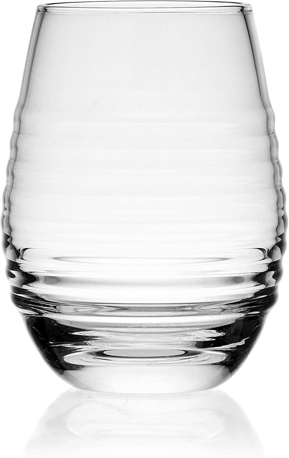 Mikasa Ciara Smoke Set of 4 Stemless Wine Drinking Glasses, 18 Ounce(Glass)