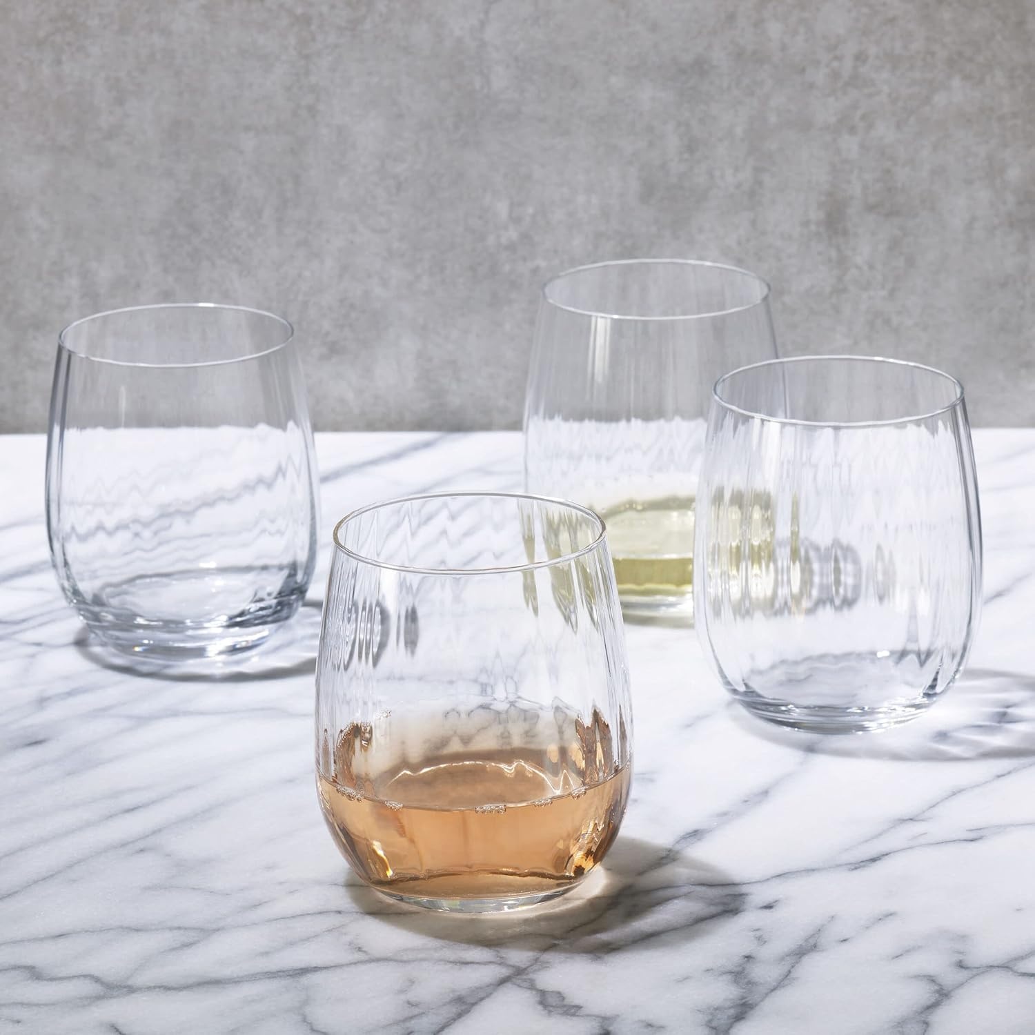 Mikasa Gail Optic Set of 4 Highball Tumbler Cups, 18-Ounce(16-Ounce) - view 6