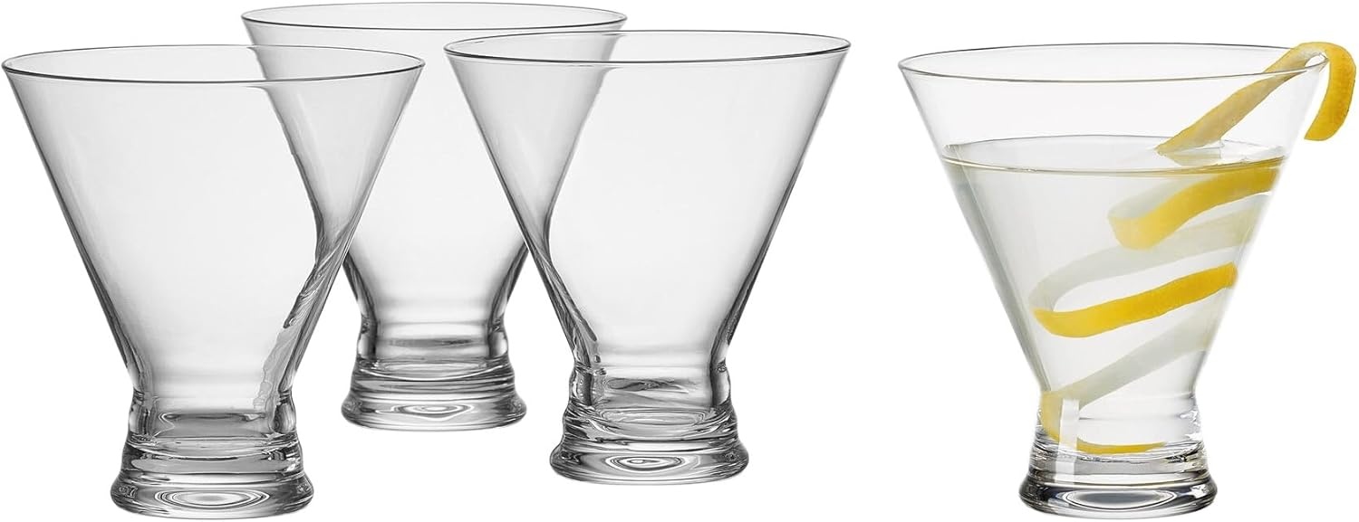 Mikasa Craft Cocktail Set of 4 Stemless Margarita Glasses, 12.5-Ounce, Clear(Clear)