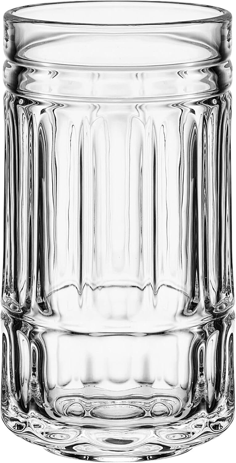 Mikasa Lawrence Double Old Fashioned Whiskey Glasses, Set of 4, Clear(Highball)