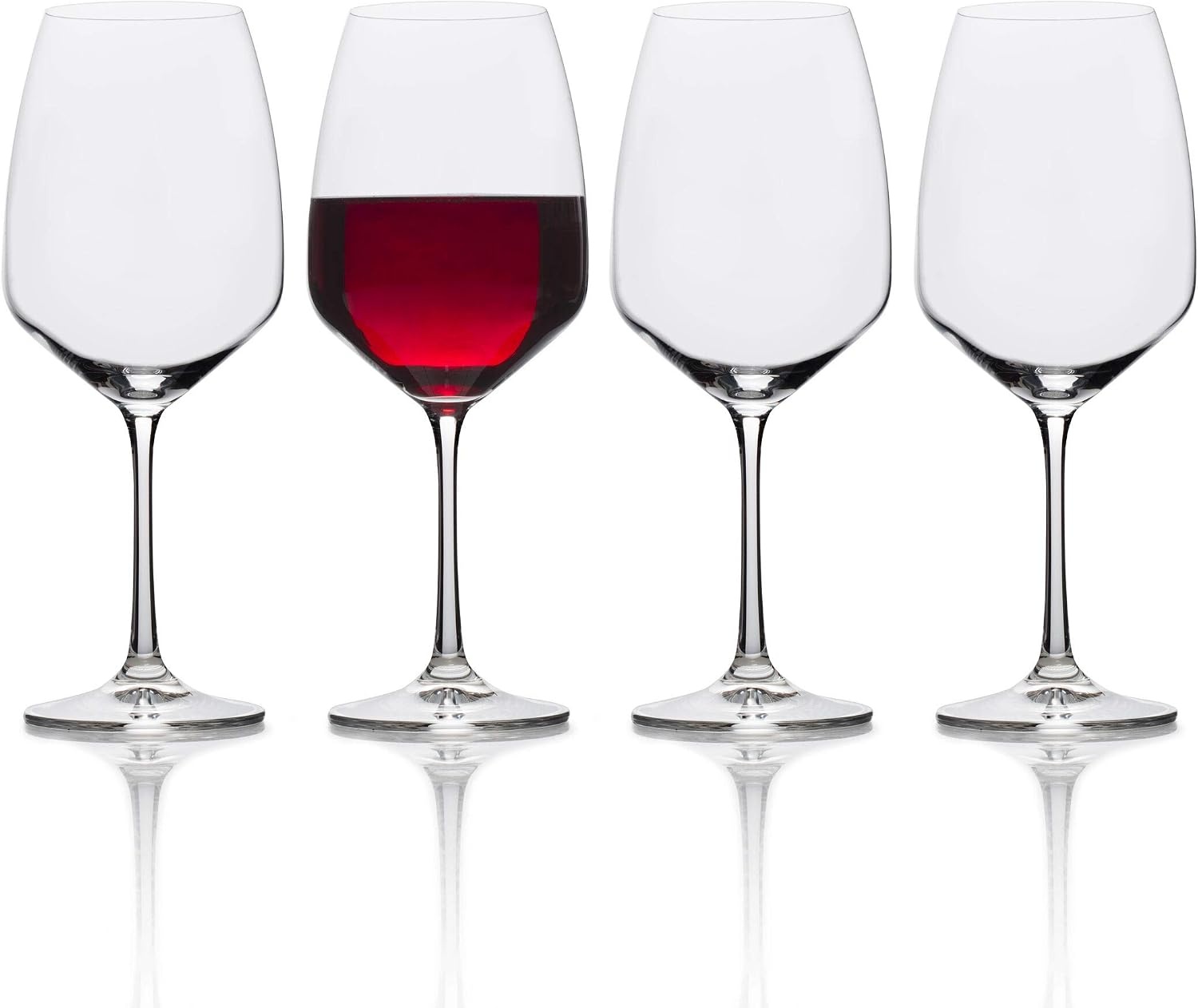 Mikasa Melody Highball Glass, Set of 4, 20-Ounce, Clear(RED WINE)