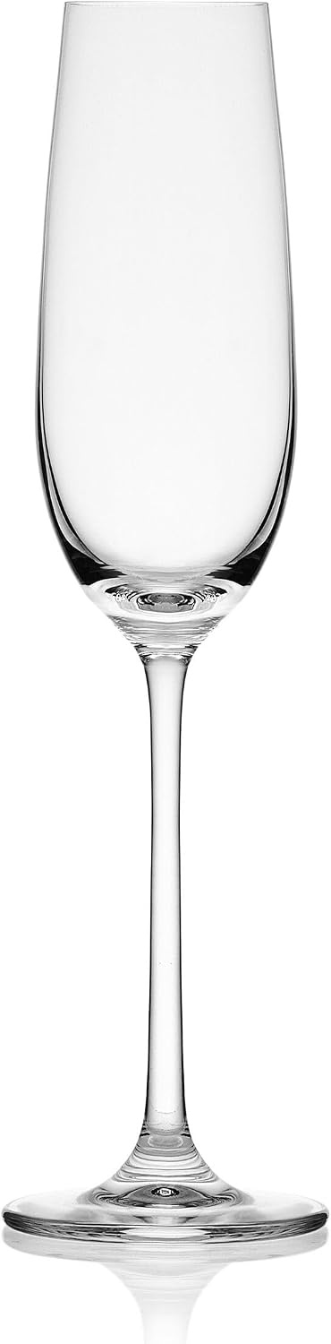 Mikasa Lana Red Wine Balloon Glasses, Set of 4, 23 Ounce, Clear(Glass Flute Champagne)