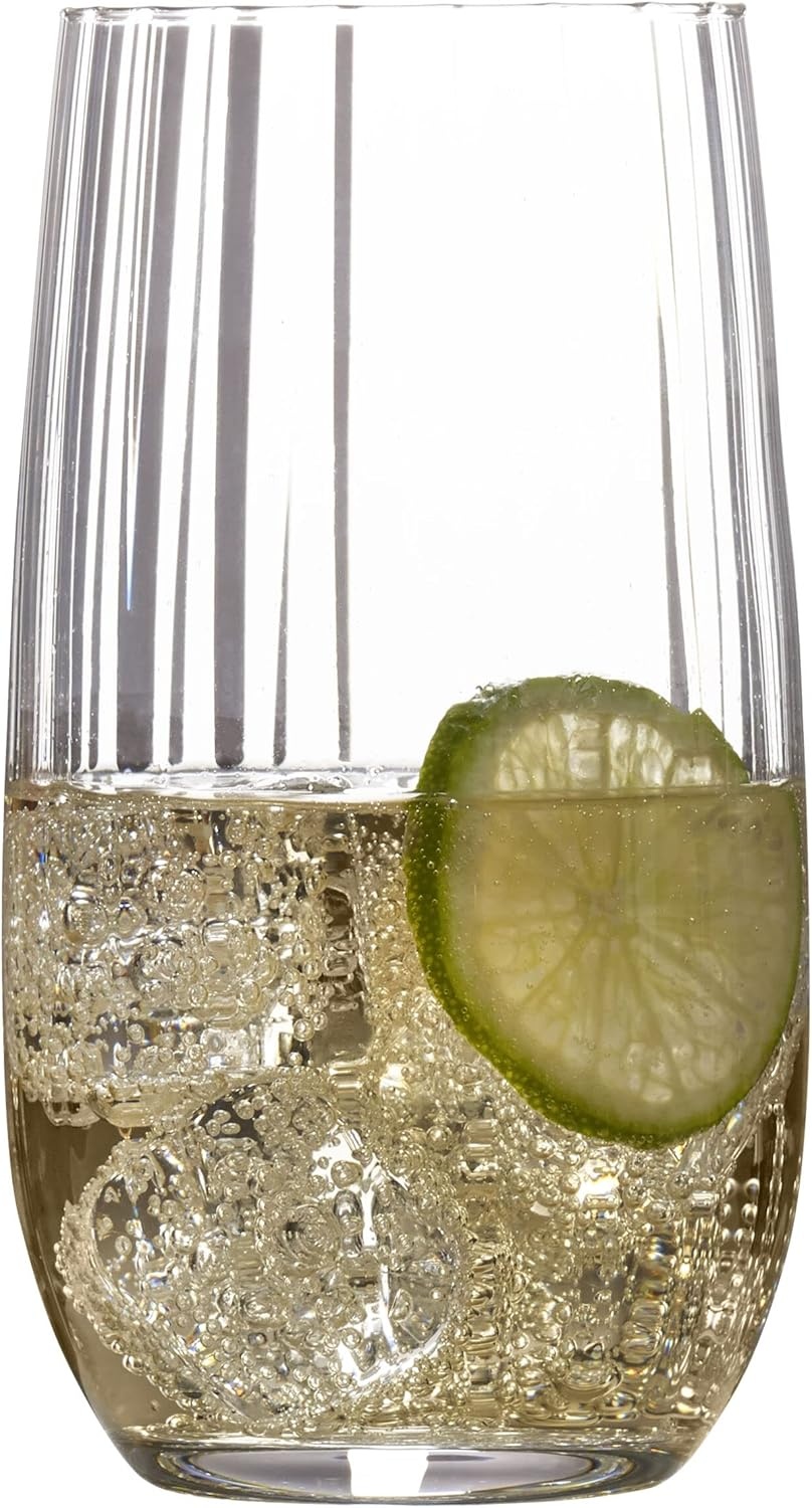 Mikasa Gail Optic Set of 4 Highball Tumbler Cups, 18-Ounce(18 Ounces) - view 3