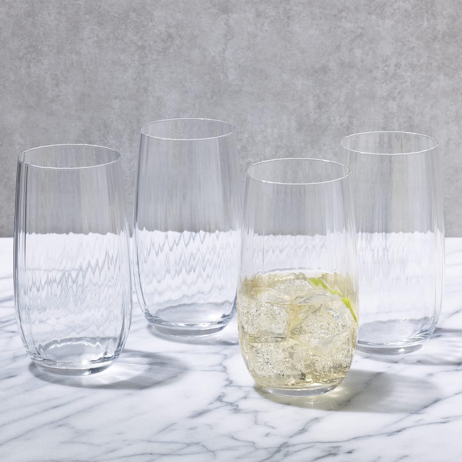 Mikasa Gail Optic Set of 4 Highball Tumbler Cups, 18-Ounce(18 Ounces) - view 6
