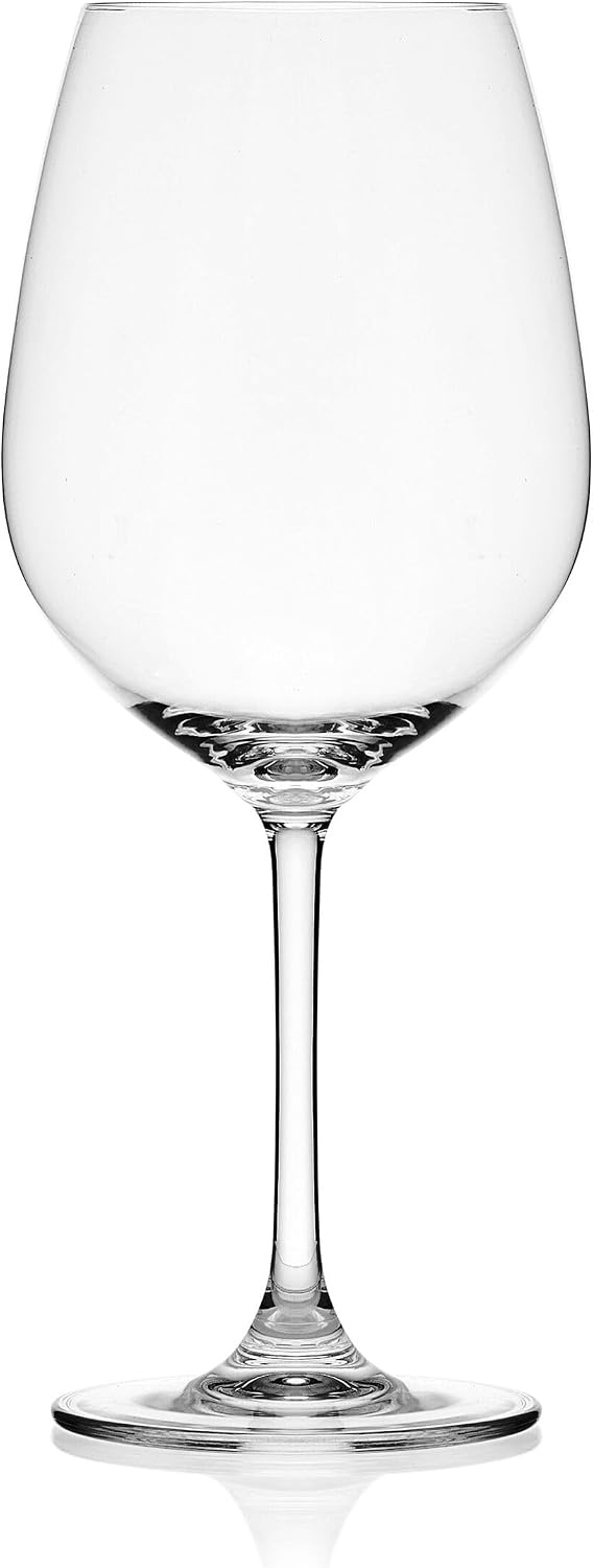 Mikasa Lana Red Wine Balloon Glasses, Set of 4, 23 Ounce, Clear(Glass Red Wine Bordeaux)