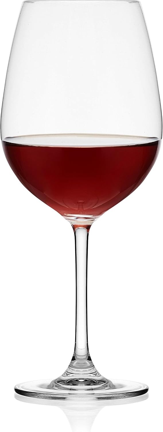 Mikasa Lana Red Wine Balloon Glasses, Set of 4, 23 Ounce, Clear(Glass Red Wine Bordeaux) - view 5