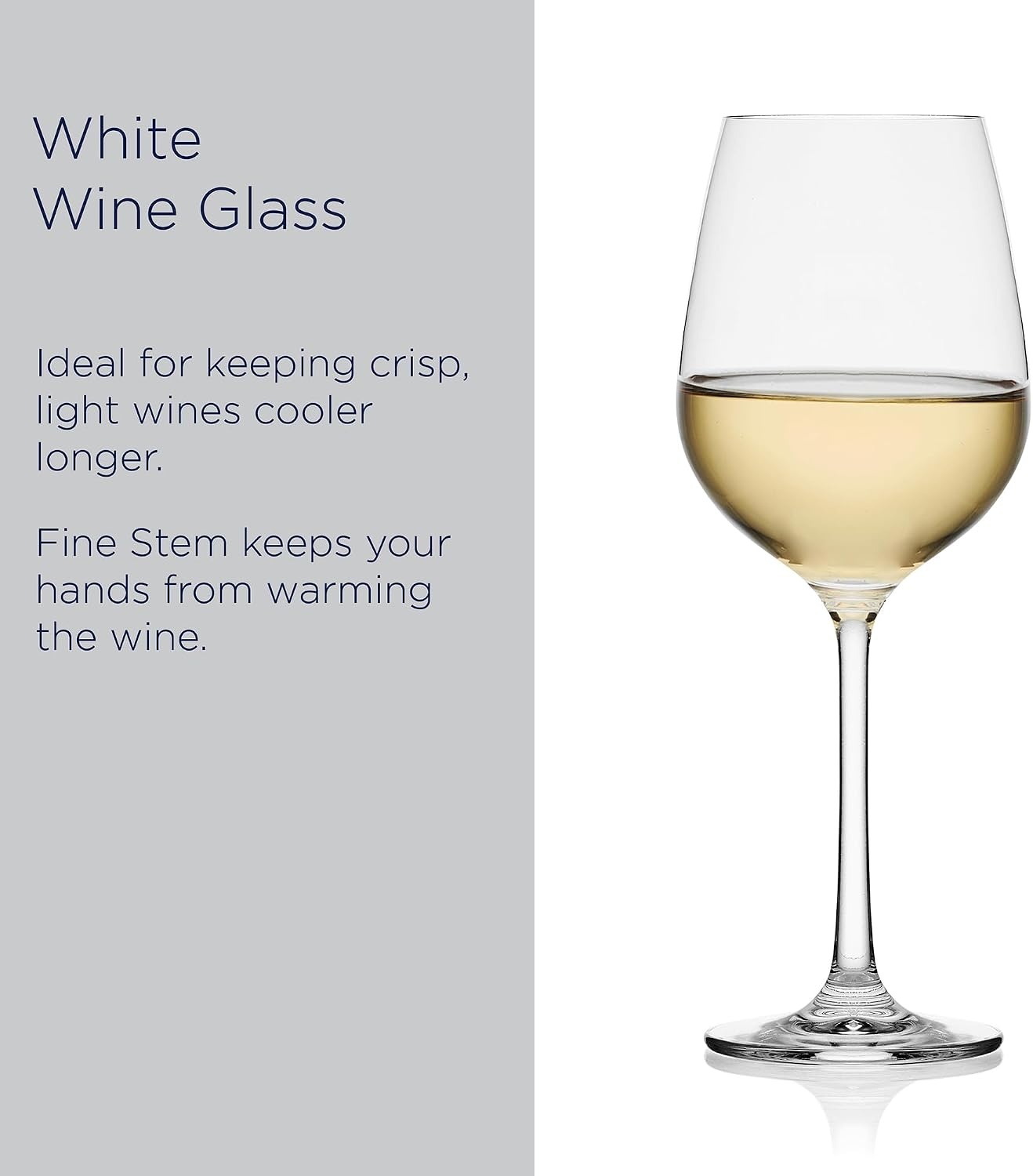 Mikasa Lana Red Wine Balloon Glasses, Set of 4, 23 Ounce, Clear(Glass White Wine) - view 3