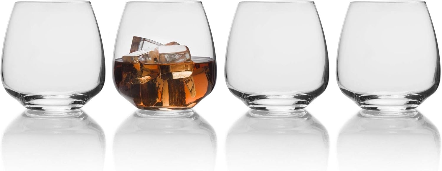 Mikasa Melody Highball Glass, Set of 4, 20-Ounce, Clear(DOUBLE OLD FASHIONED)