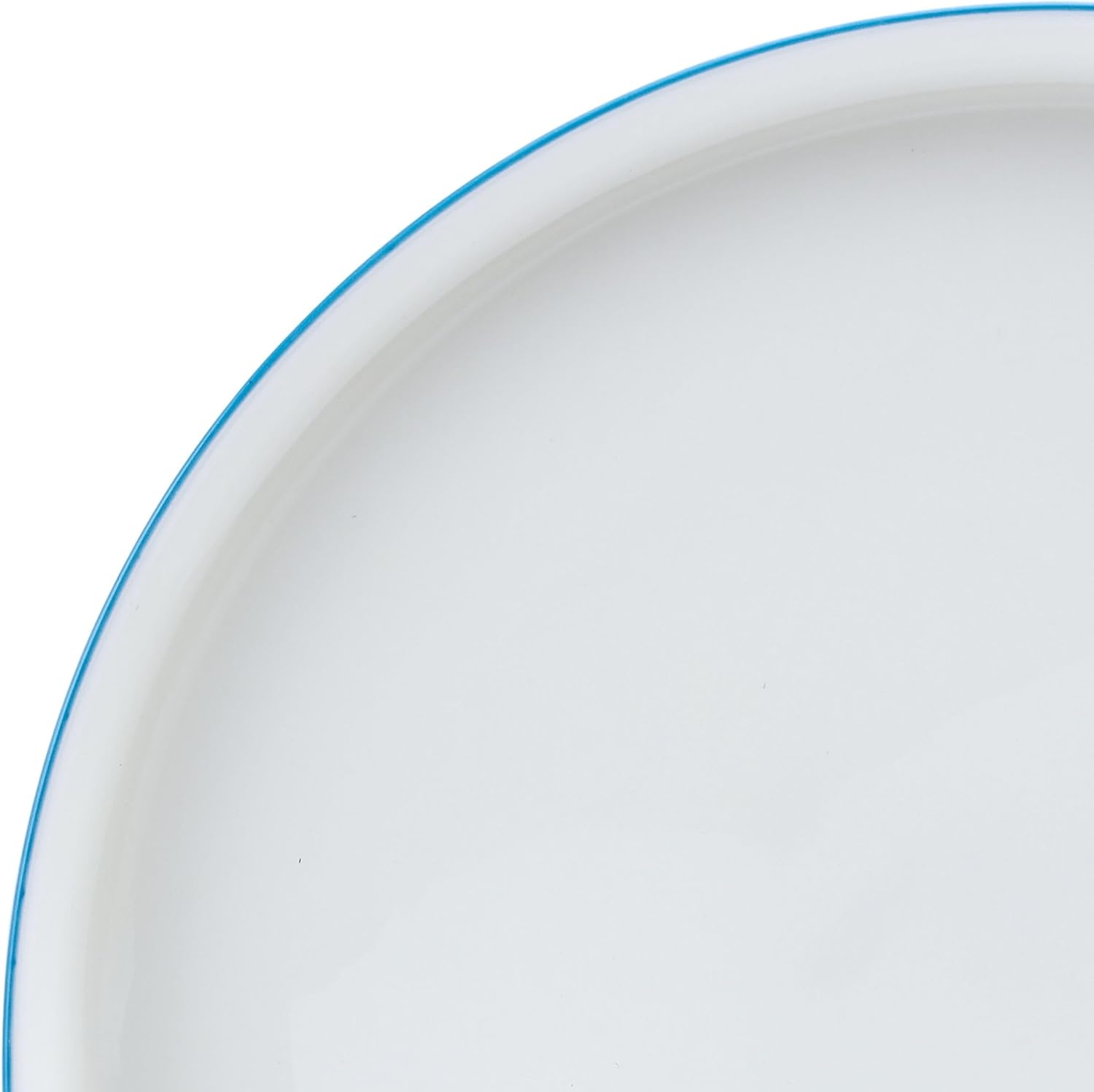 Mikasa Samantha 12 Piece Bone China Dinnerware Set, Service for 4, Flat Plates and Bowl with Blue Rim, Chip-Resistant, Lightweight, Elegant and Durable, White - view 3