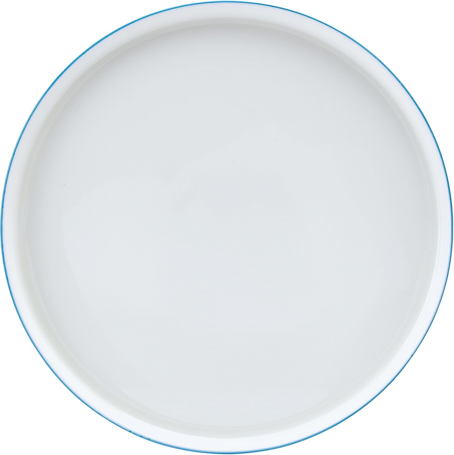 Mikasa Samantha 12 Piece Bone China Dinnerware Set, Service for 4, Flat Plates and Bowl with Blue Rim, Chip-Resistant, Lightweight, Elegant and Durable, White - view 7