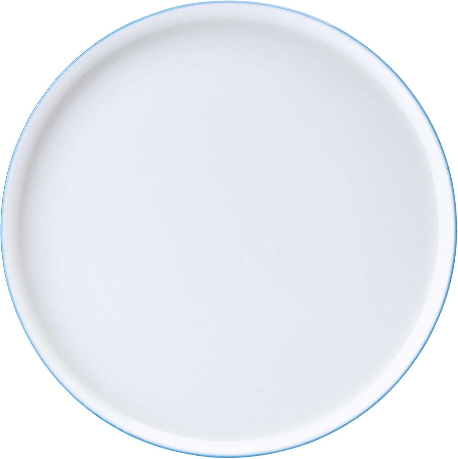 Mikasa Samantha 12 Piece Bone China Dinnerware Set, Service for 4, Flat Plates and Bowl with Blue Rim, Chip-Resistant, Lightweight, Elegant and Durable, White - view 8