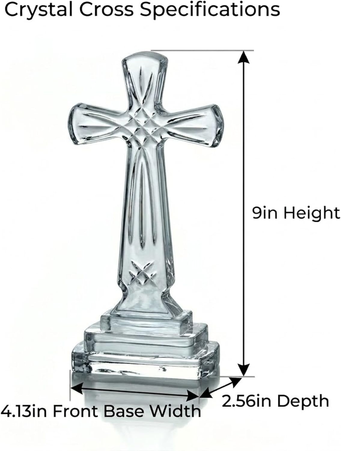 Mikasa Celebrations Rejoice Glass Crystal Cross, 9-Inch, 2.56″ x 4.13″, Clear(9 Inch)
