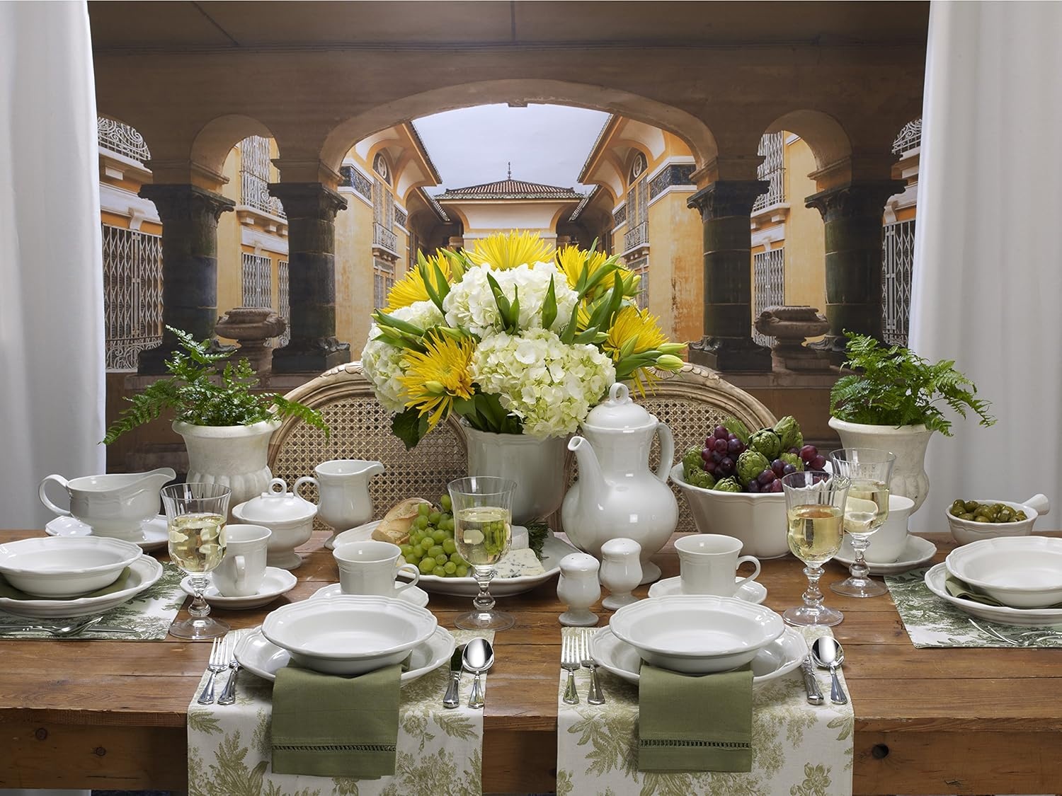 Mikasa French Countryside 5-Piece Place Setting, Cream(5-Piece Set)