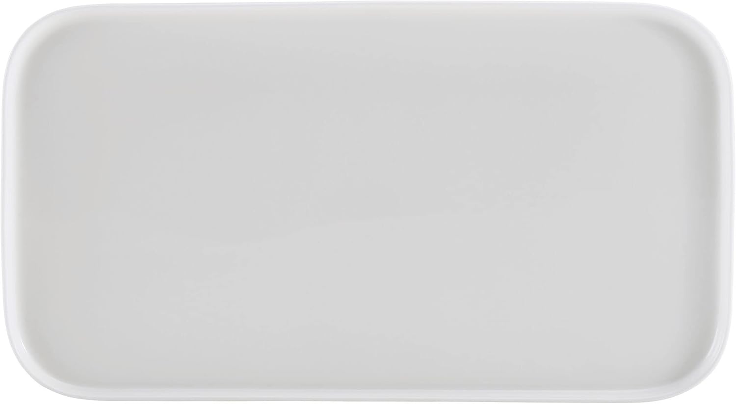 Mikasa Samantha Oval Bone China Lightweight Chip Resisant Serving Tray, 14 Inch, White(Rectangle Serve Tray)