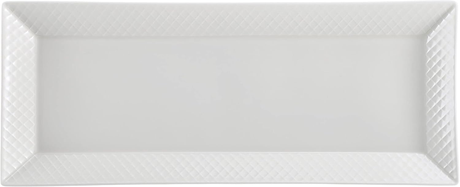Mikasa Trellis Chip Resistant Set of 2 Platter Serving Tray, 12 and 15 inch