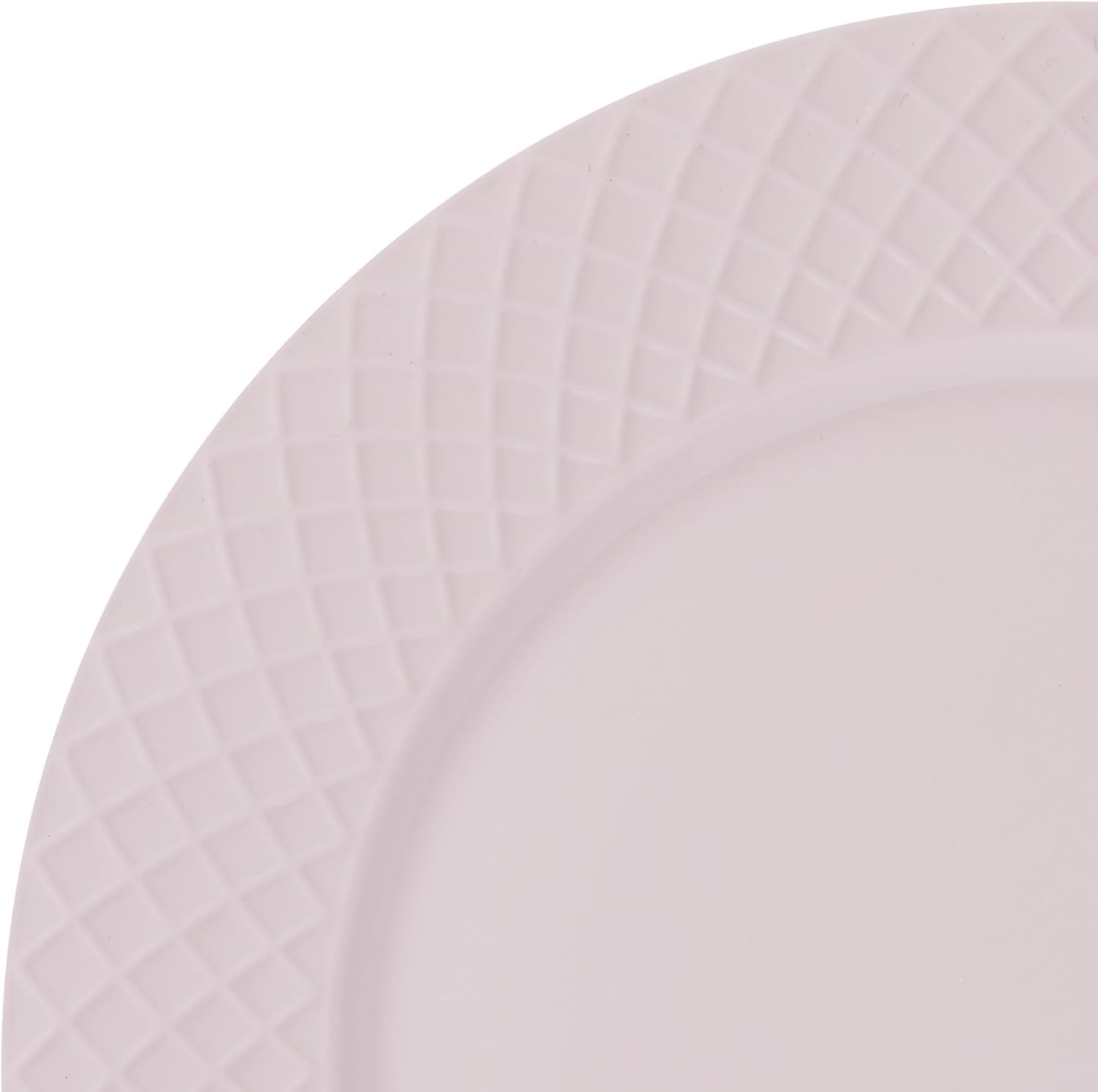 Miksa Trellis Pink Bone China Chip Resistant Lightweight 12 Piece Dinnerware Set, Service for 4 - view 2
