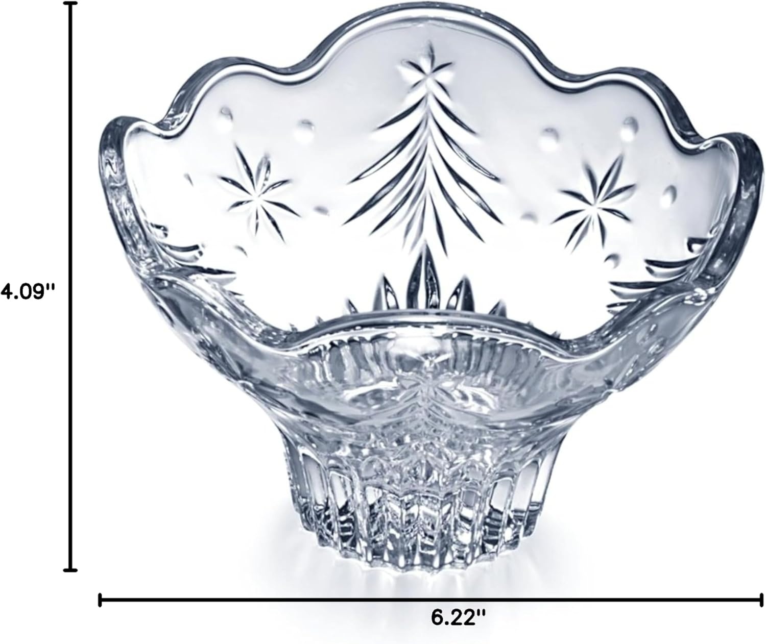 Mikasa Christmas Night Footed Bowl, 6″, Glass(6-Inch Footed Bowl)