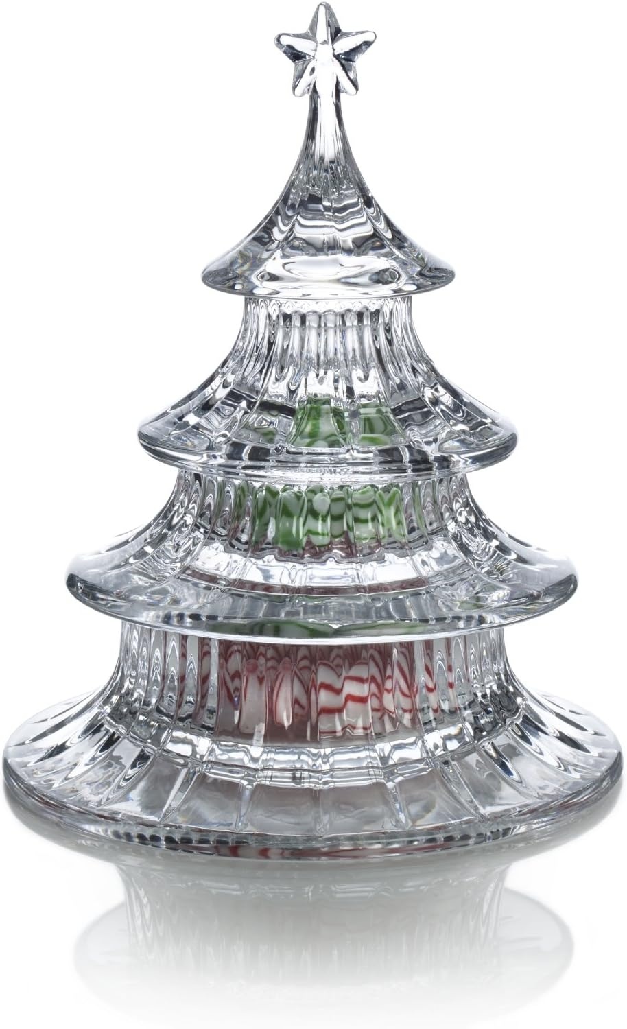 Mikasa Holiday Treats Stacking Tree Candy Dish Boxed, 9.45″, Clear