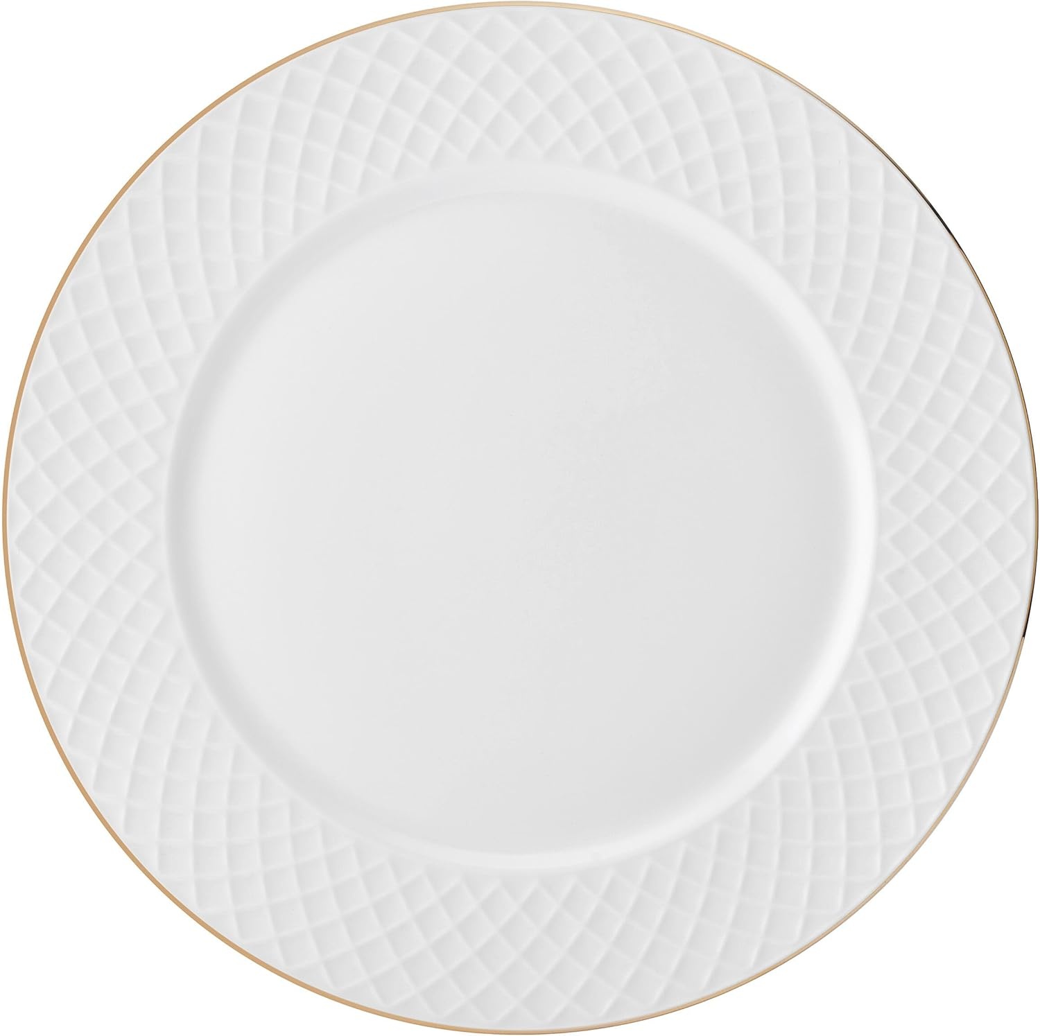 Mikasa Trellis Gold Rim Bone China Lightweight Chip Resistant 12 Piece Dinnerware Set, Service for 4 - view 6