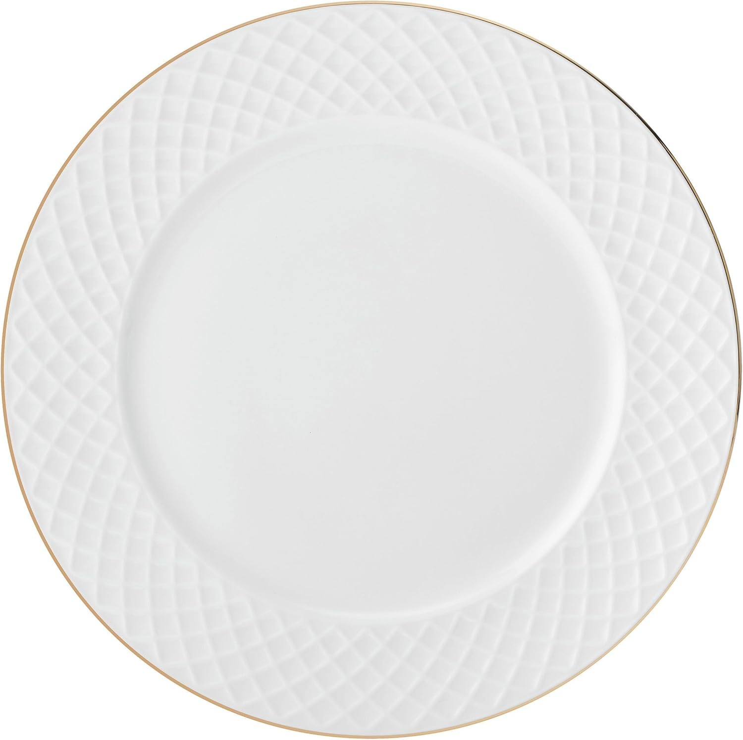 Mikasa Trellis Gold Rim Bone China Lightweight Chip Resistant 12 Piece Dinnerware Set, Service for 4 - view 7