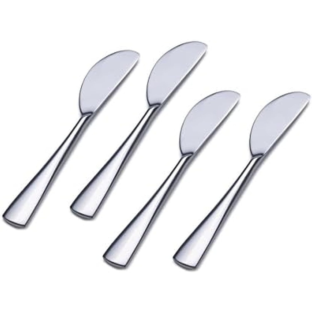 Mikasa 5147621 Serena Stainless Steel Demitasse Spoon, Set of 4(Spreader)